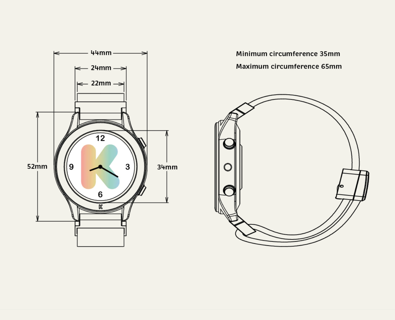 K-WATCH - Reloj Interactivo para Niños - Naranja