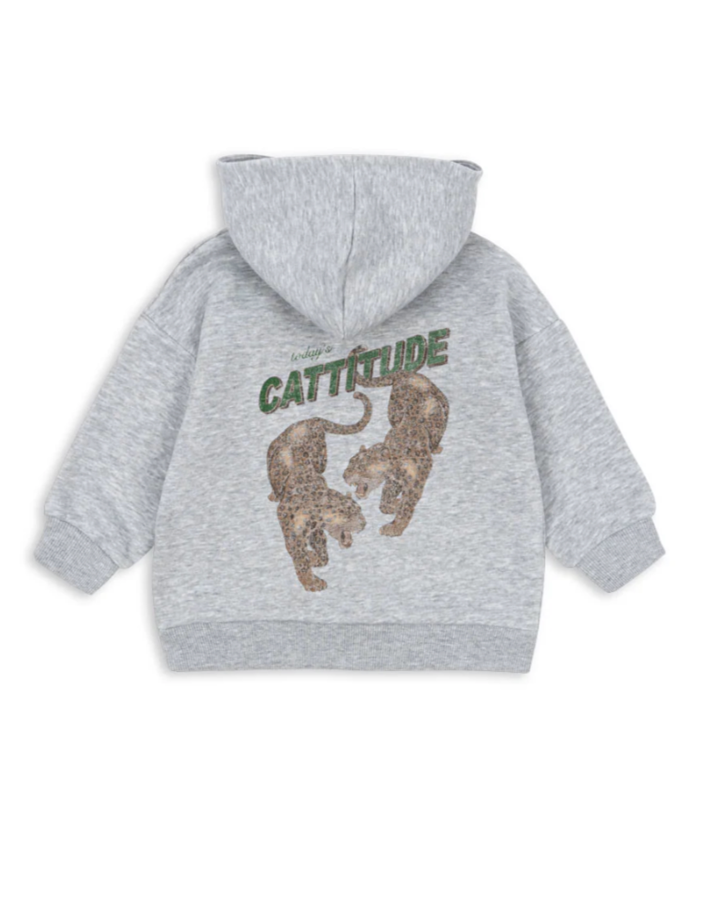 Sudadera con Capucha y Cremallera Lou Grey Melange – Konges Sløjd