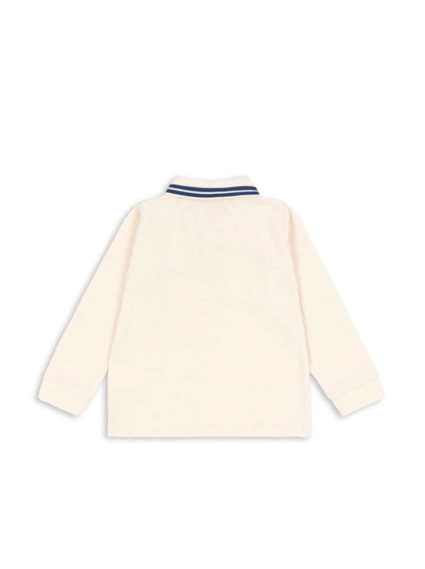 Polo de Manga Larga de Algodón Orgánico Florian Antique White – Konges Sløjd