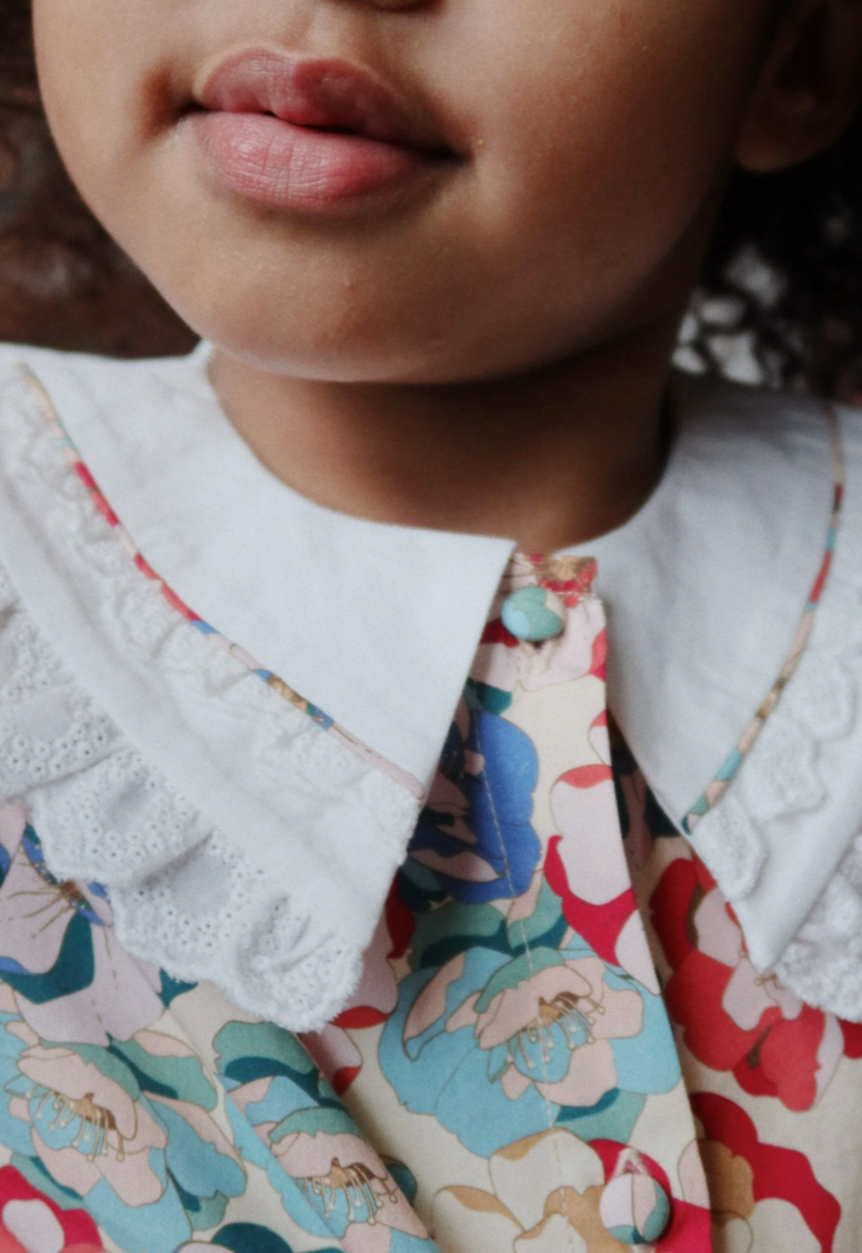 Vestido de algodón orgánico Coeur Collar La Rosa – Konges Sløjd