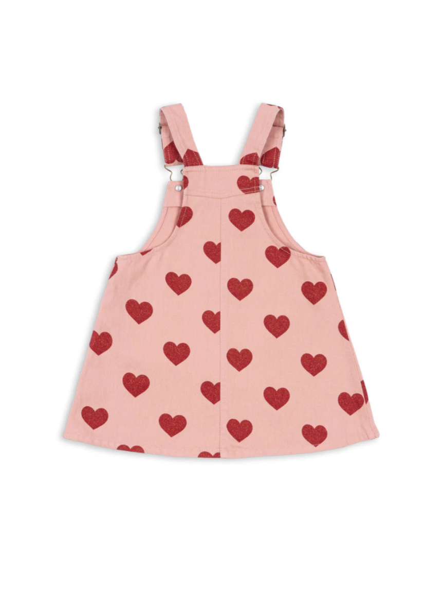 Vestido de mezclilla orgánica GOTS Magot Amour Glitter - Konges Sløjd