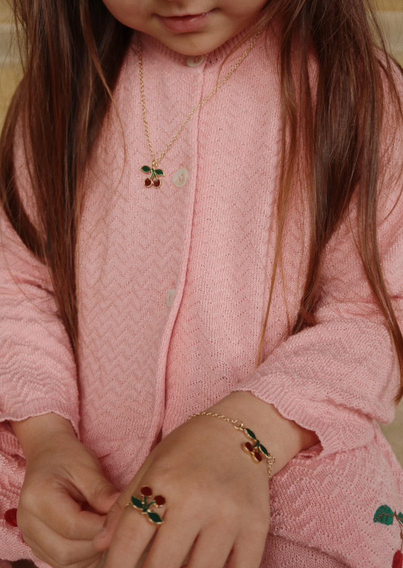 Chaqueta de Punto de Algodón Orgánico Cypres Mellow Rose – Konges Sløjd