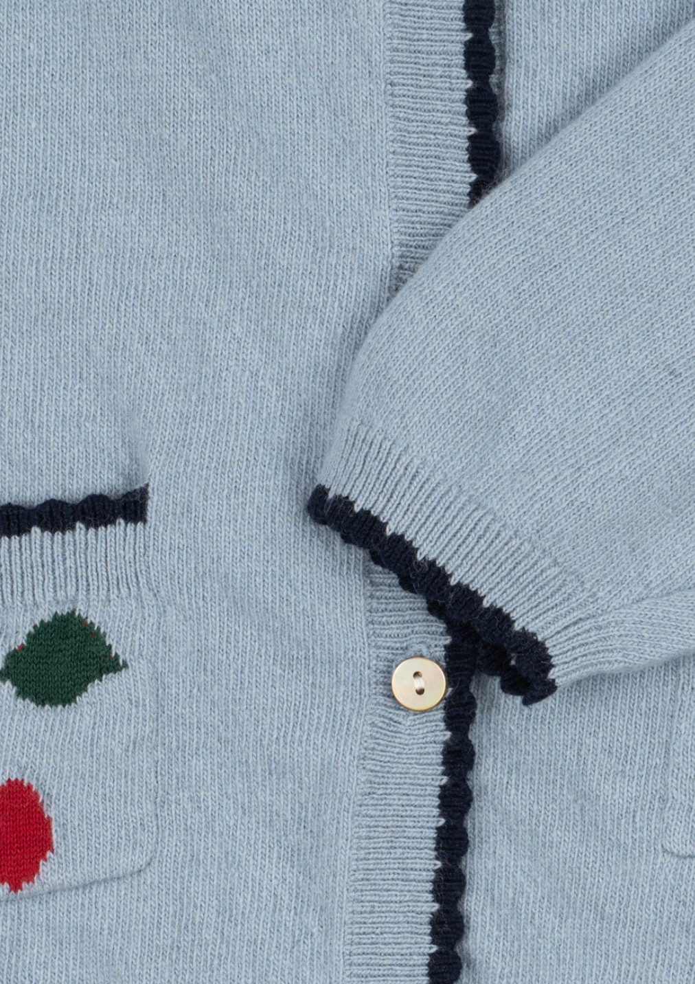 Chaqueta de Punto Alexa con Mangas Abullonadas Blue Fog – Konges Sløjd