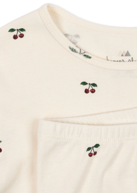 Conjunto de Pijama Sleepy PJ GOTS Cherry – Konges Sløjd