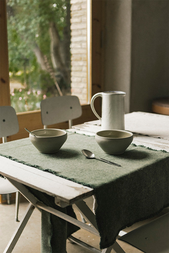Camino de mesa Stonewashed Duck Green, imagen 2.