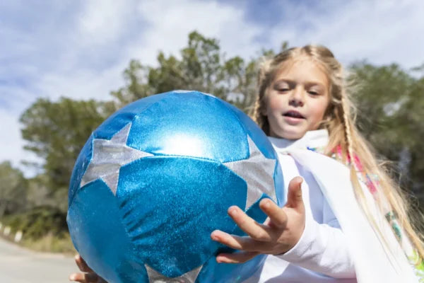 Pelota tela estrella 30 cm (Azul) - Ratatam