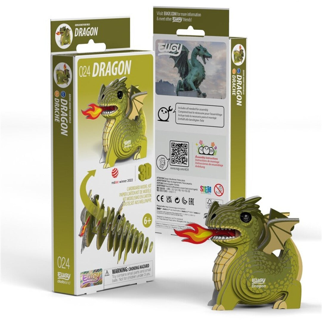 EUGY 024 Dragon - Rompecabezas 3D Sustentable