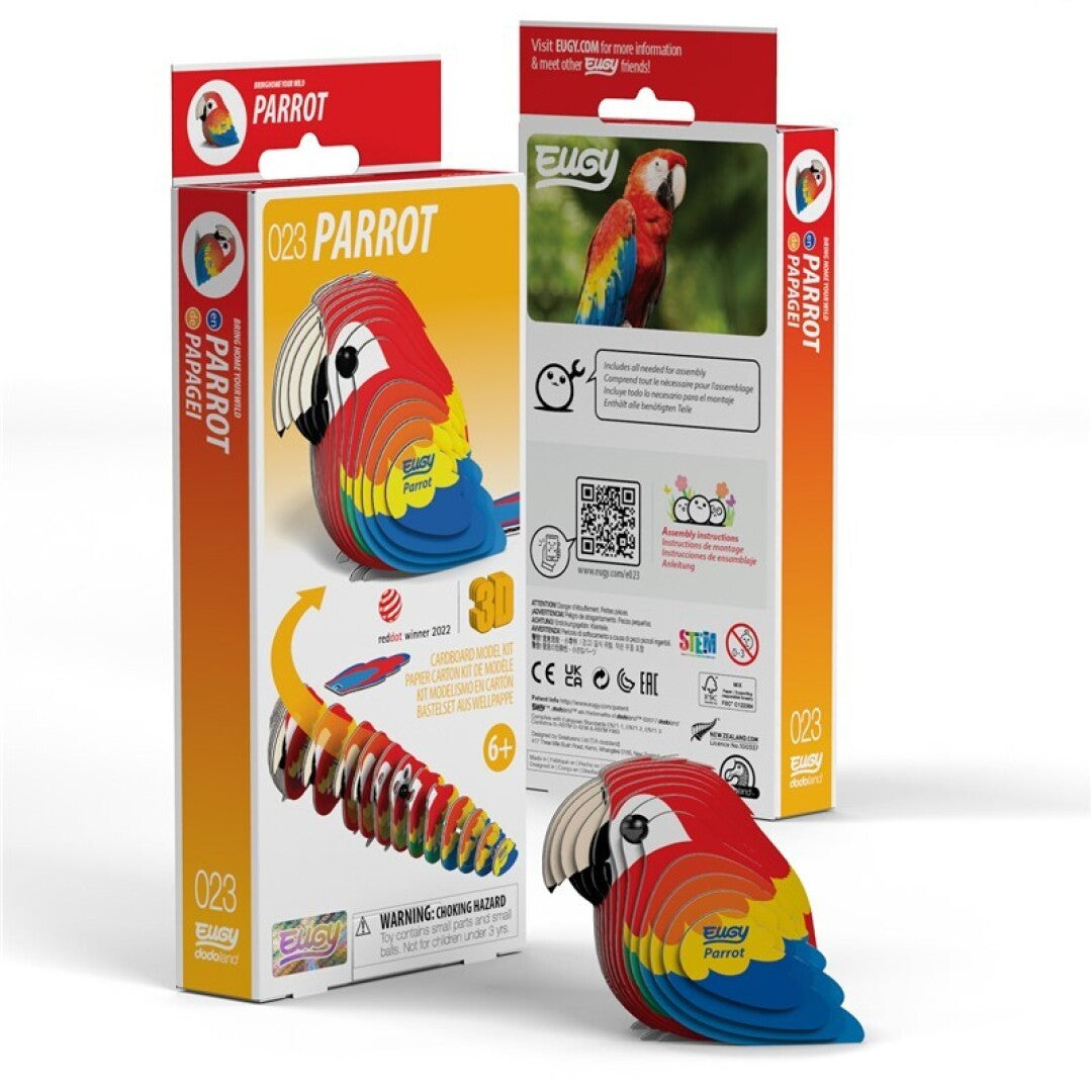 EUGY 023 Parrot - Rompecabezas 3D Sustentable