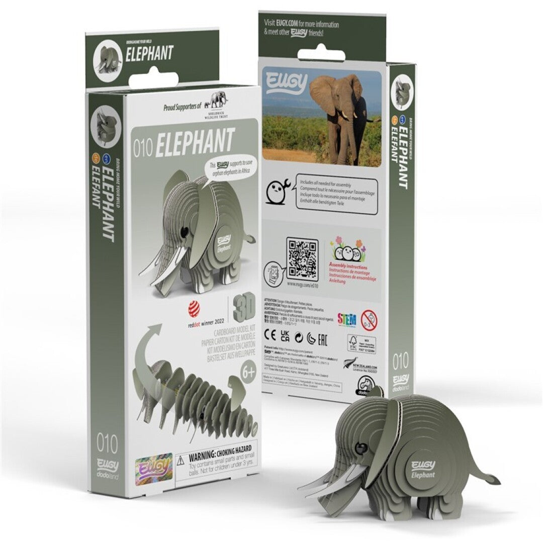 EUGY 010 Elephant - Rompecabezas 3D Sustentable