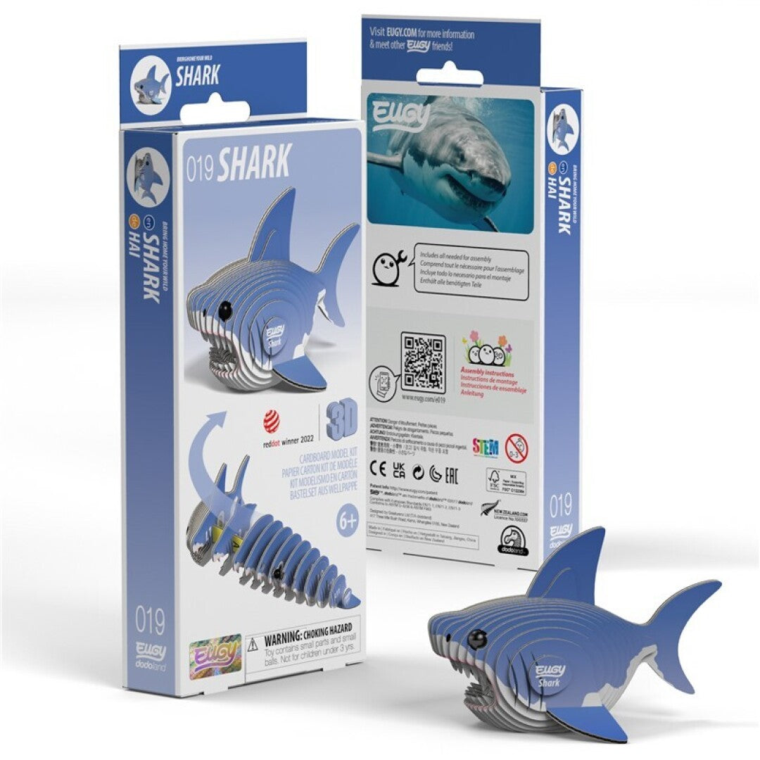 EUGY 019 Shark - Rompecabezas 3D Sustentable