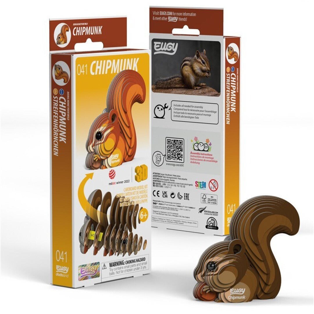 EUGY 041 Chipmunk - Rompecabezas 3D Sustentable