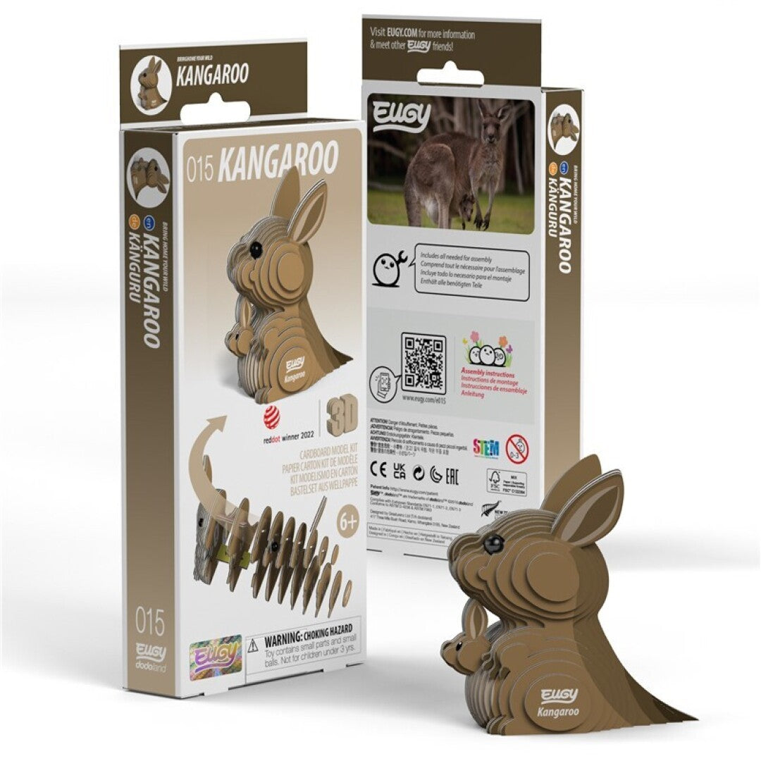 EUGY 015 Kangaroo - Rompecabezas 3D Sustentable