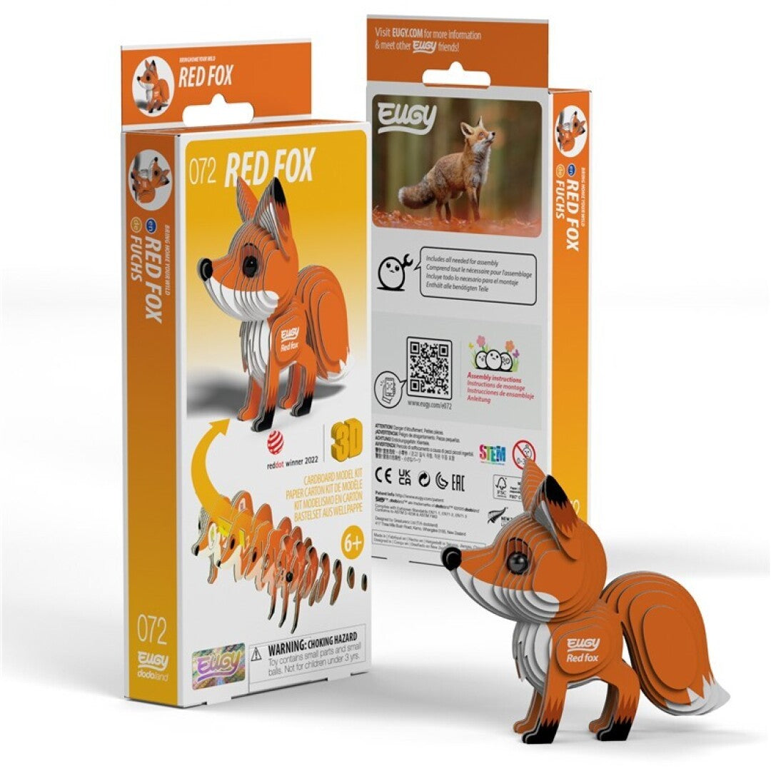 EUGY 072 Red Fox - Rompecabezas 3D Sustentable