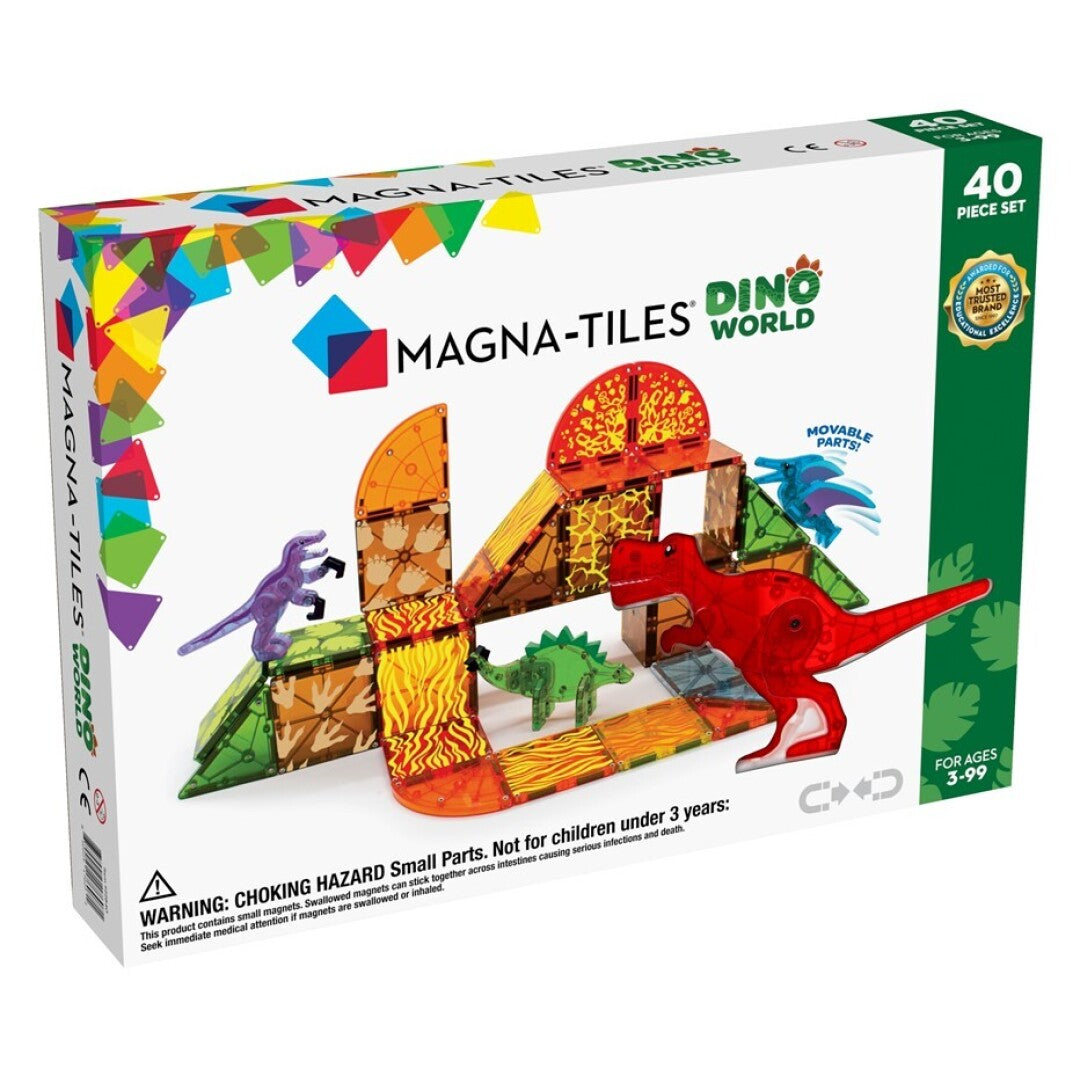 MAGNA-TILES® Juego de Construcción Magnética Mundo Dino (40 piezas) - Dino World Set