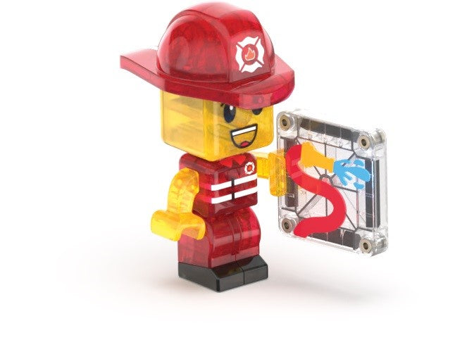 MAGNA-TILES® Juego de Construcción Magnética Estación de Bomberos (50 piezas) - Fire Station™ Set