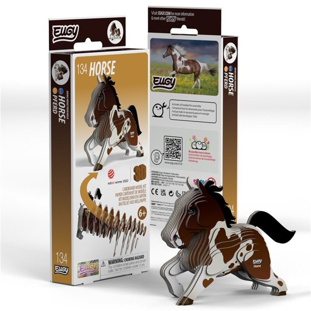 EUGY 134 Horse - Rompecabezas 3D Sustentable