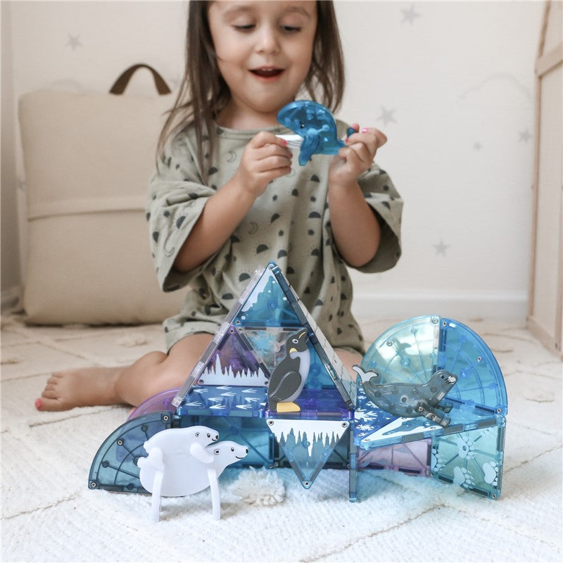 MAGNA-TILES® Juego de Construcción Magnética Animales Árticos (25 piezas) - Arctic Animals Set