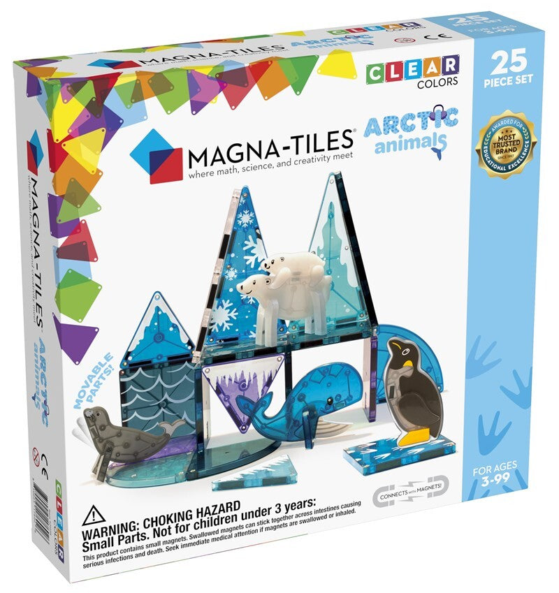 MAGNA-TILES® Juego de Construcción Magnética Animales Árticos (25 piezas) - Arctic Animals Set