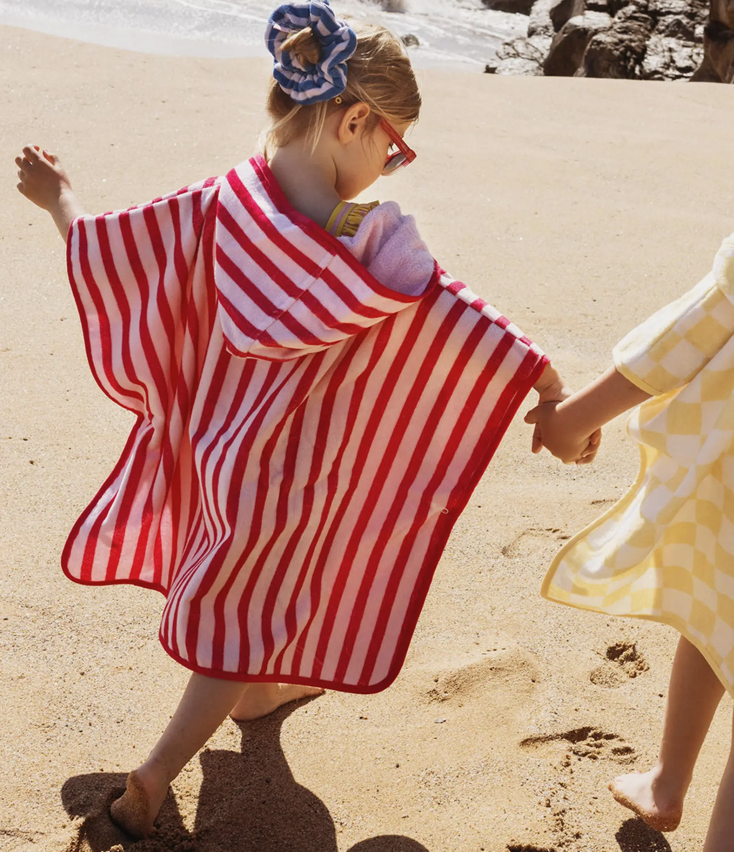 Poncho 1-3 years - Petite Vague Collection: Rose
