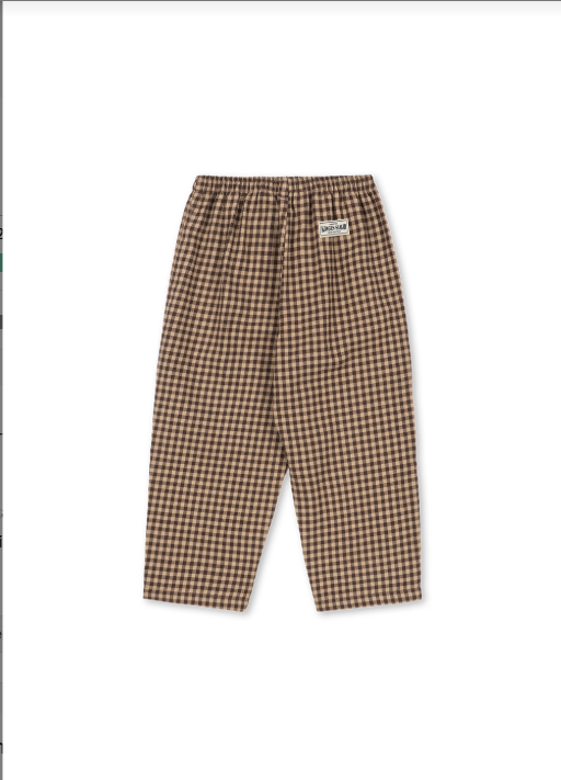Pantalones Foret GOTS Chocolate Check - Konges Sløjd