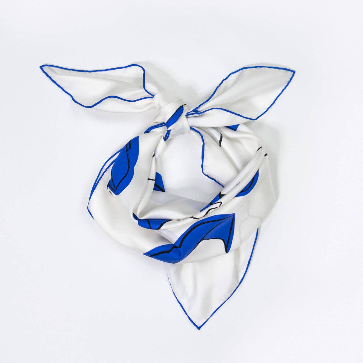 Pañuelo estampado a mano, 100% seda, estampado a mano, con estampado de peras Still Life