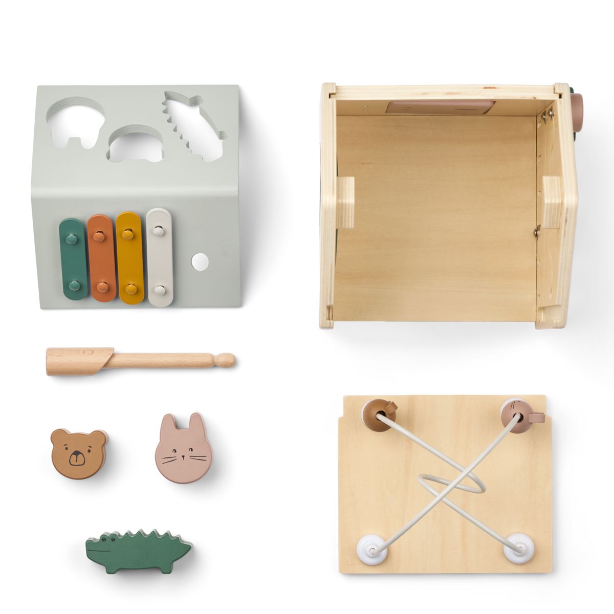 Cubo de actividades de madera Lucas Tuscany rose multi mix – LIEWOOD