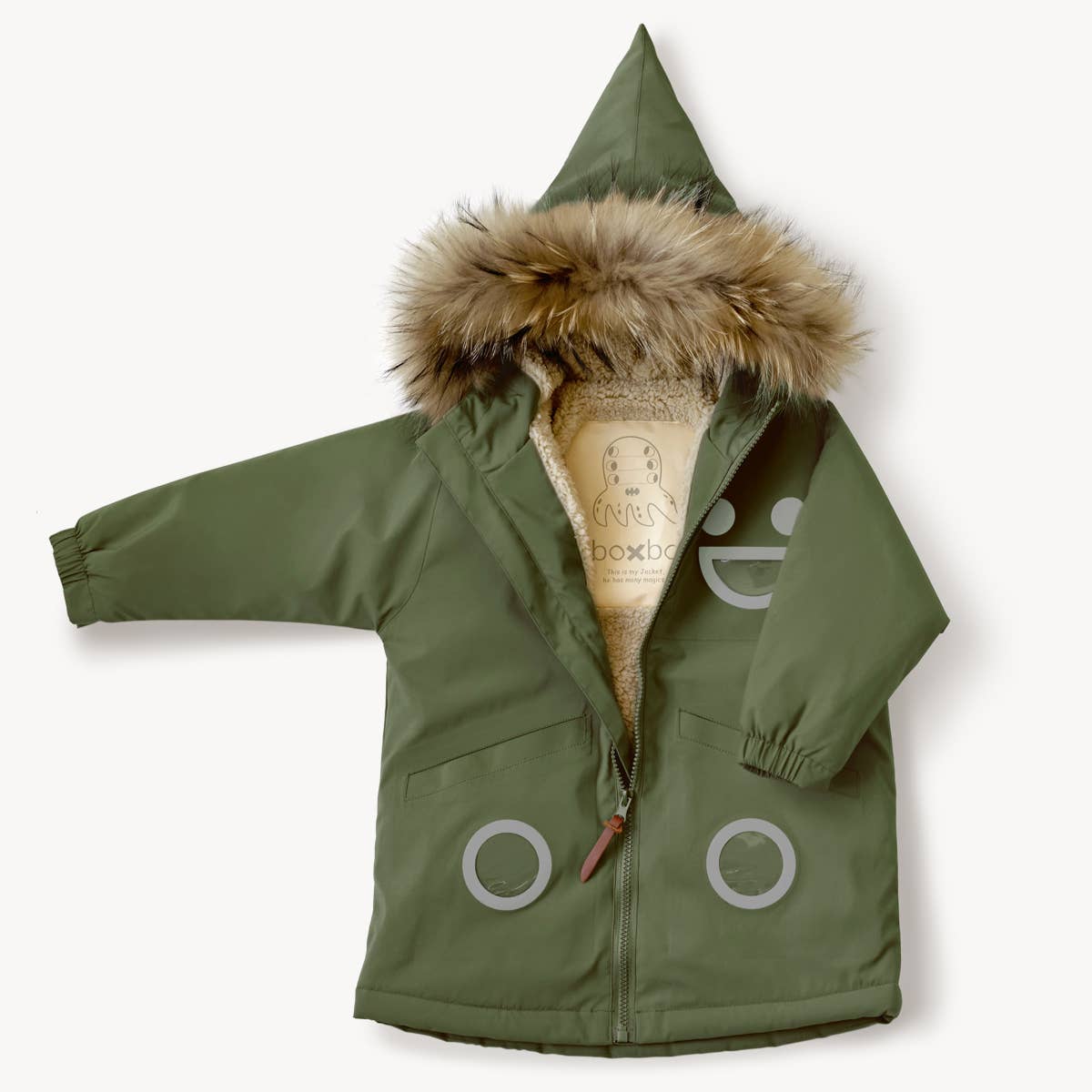 Abrigo de Invierno para Niños Cálido, Impermeable y a Prueba de Nieve (Verde Bosque)