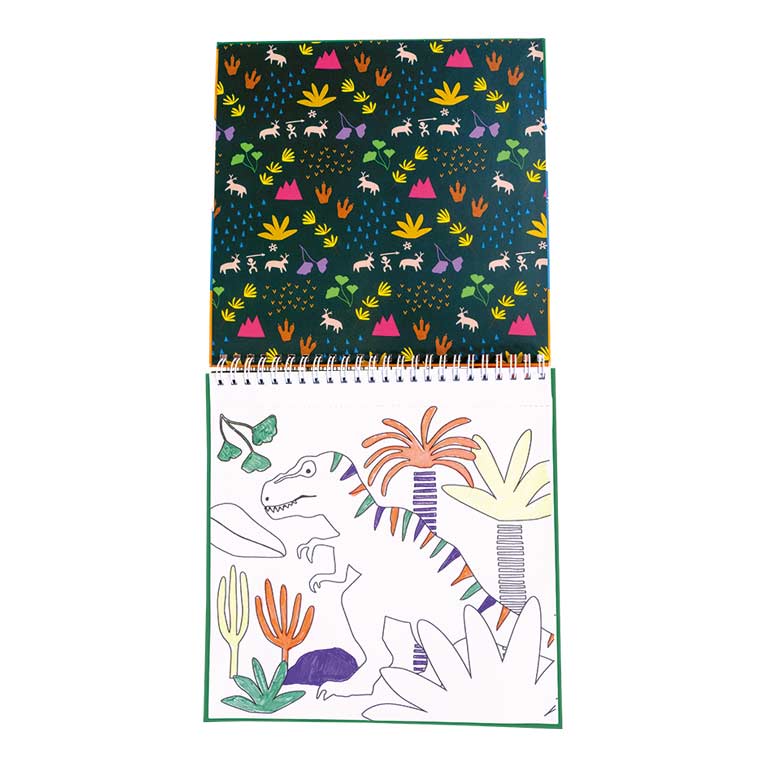 Bloc de Colorear Mágico Dino – Floss & Rock