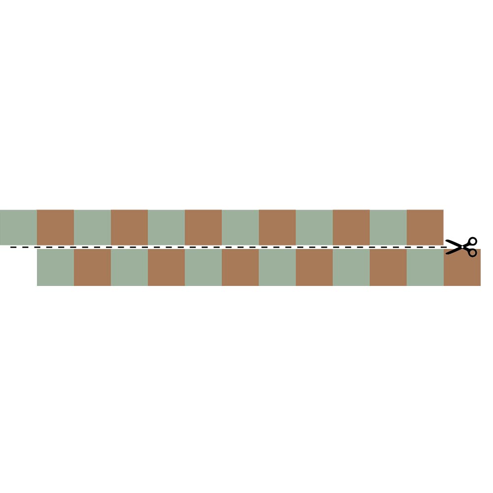 Cenefa Slim Marrón y Verde (Border Slim Brown Green) – Dekornik