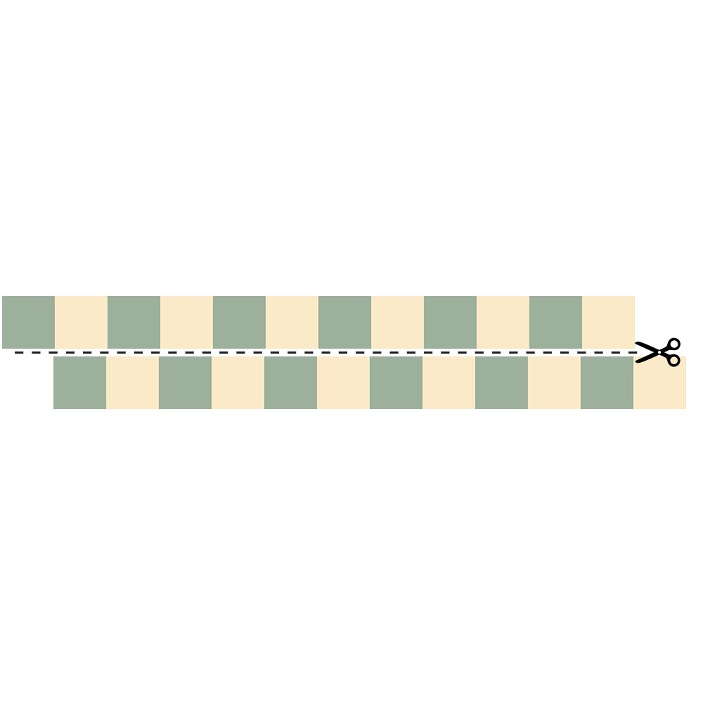 Cenefa Slim Crema y Verde (Border Slim Cream Green) – Dekornik