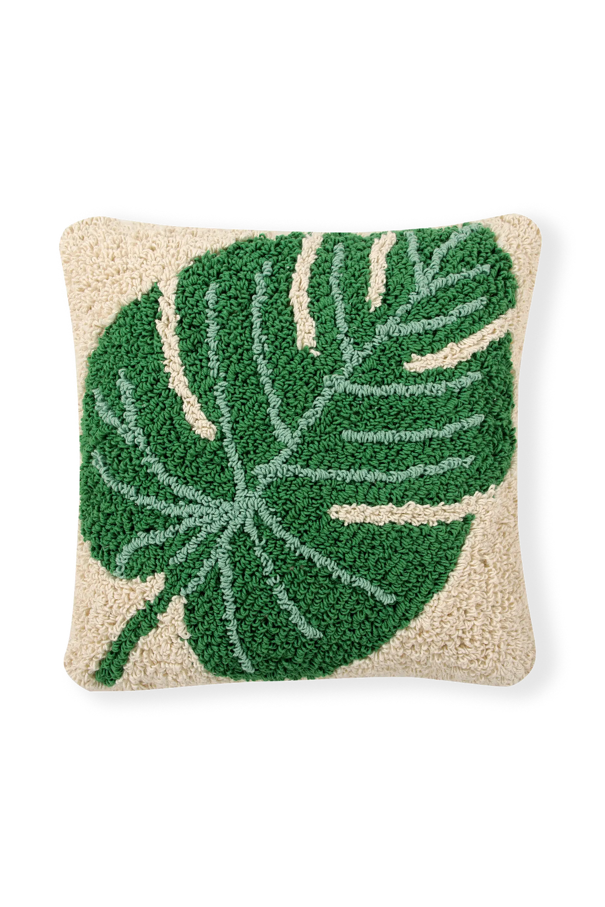 Cojín lavable Monstera de Lorena Canals.