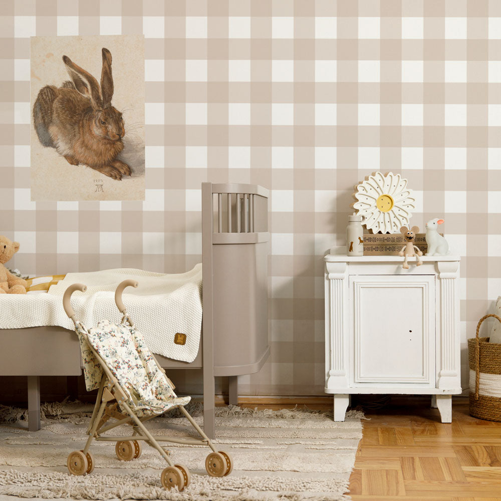 Cuadros Clásicos Beige (Check Classic Beige) – Dekornik