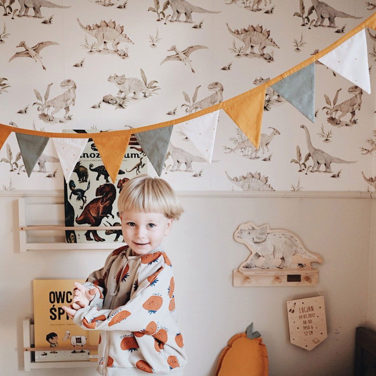 Papel Pintado Dinosaurios Felices (Happy Dinos Tapeta) – Dekornik
