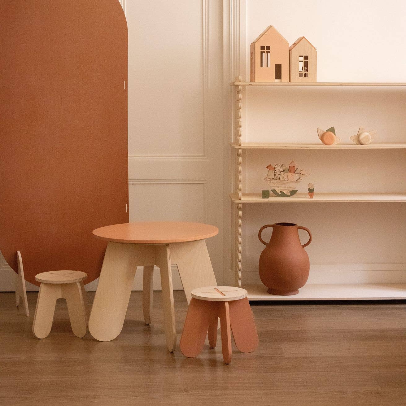 Taburete infantil de madera X terra: Double terra