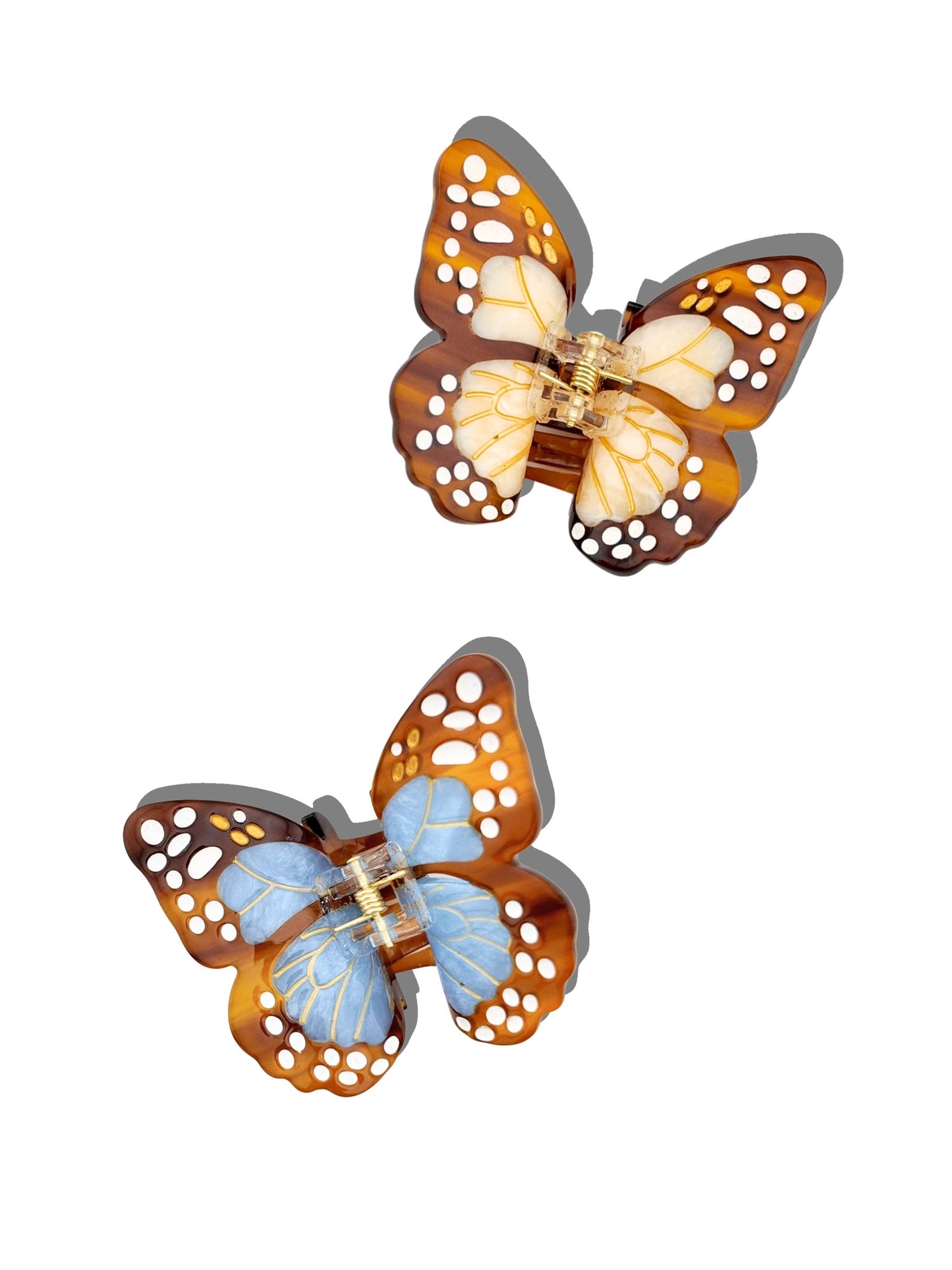 Hand-painted Boho Monarch Claw Hair Clip | Eco-Friendly: Brown