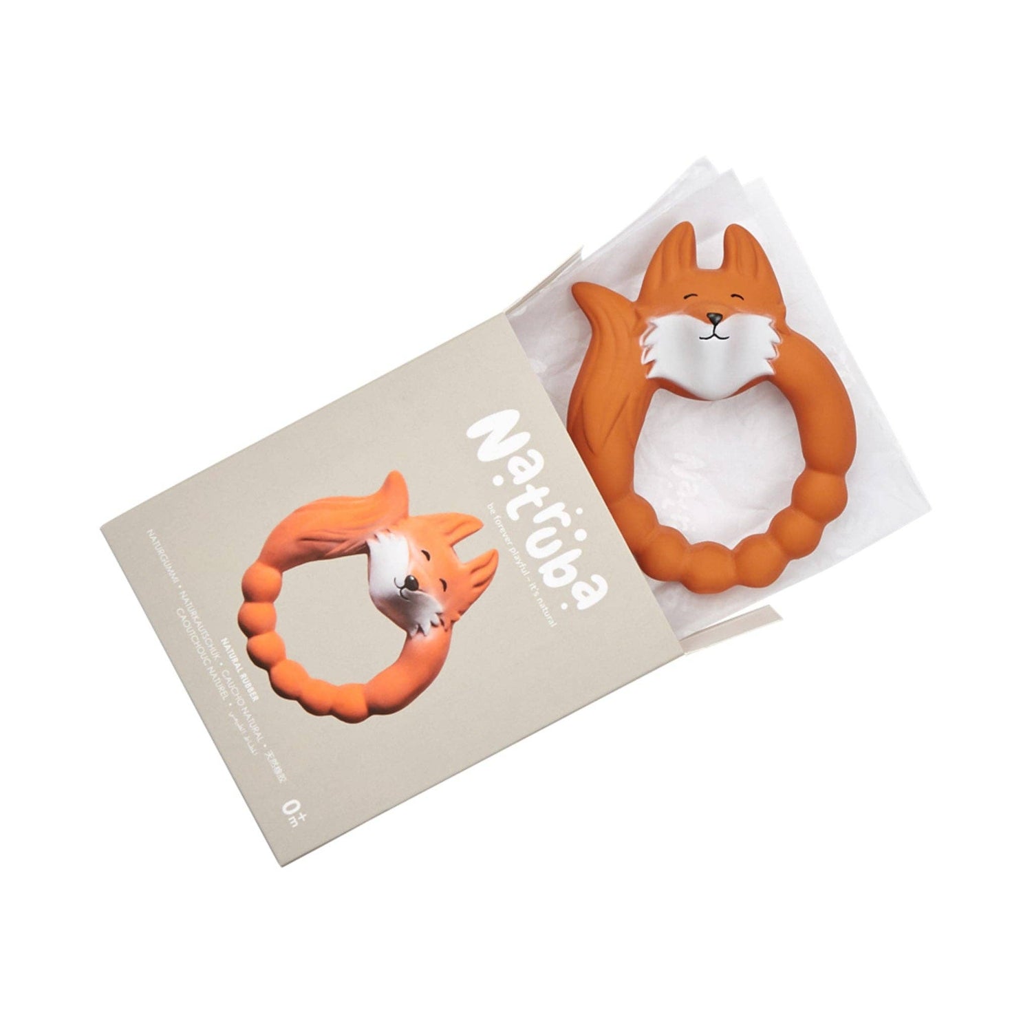 Mordedor Fox de caucho natural - Naranja