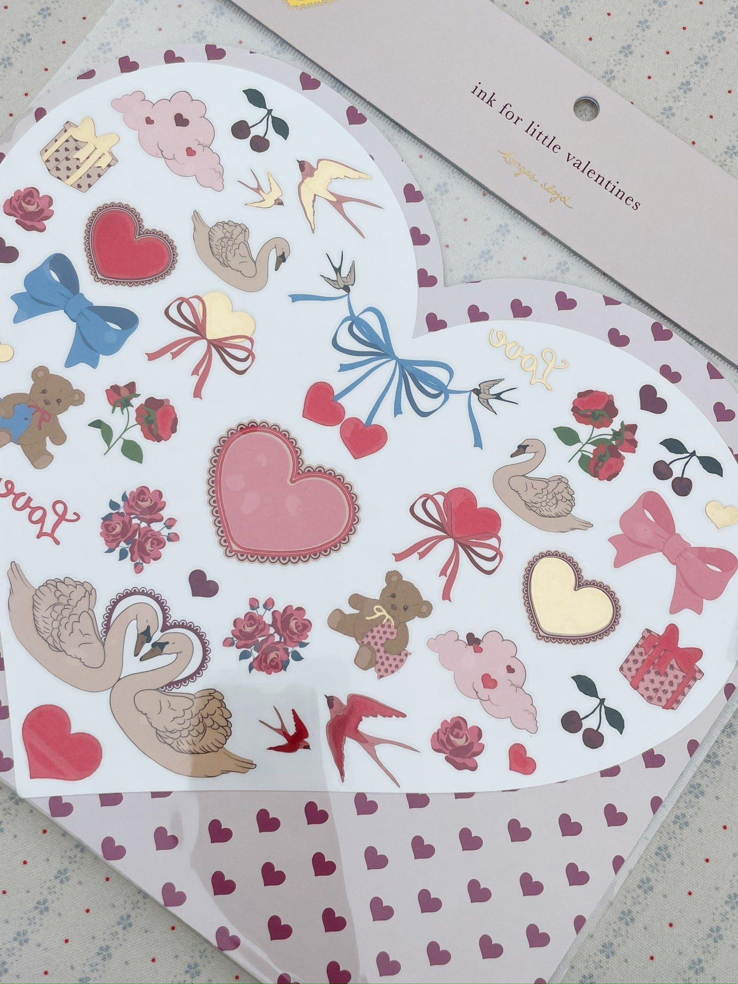Set de Tatuajes Temporales Valentines - Konges Sløjd