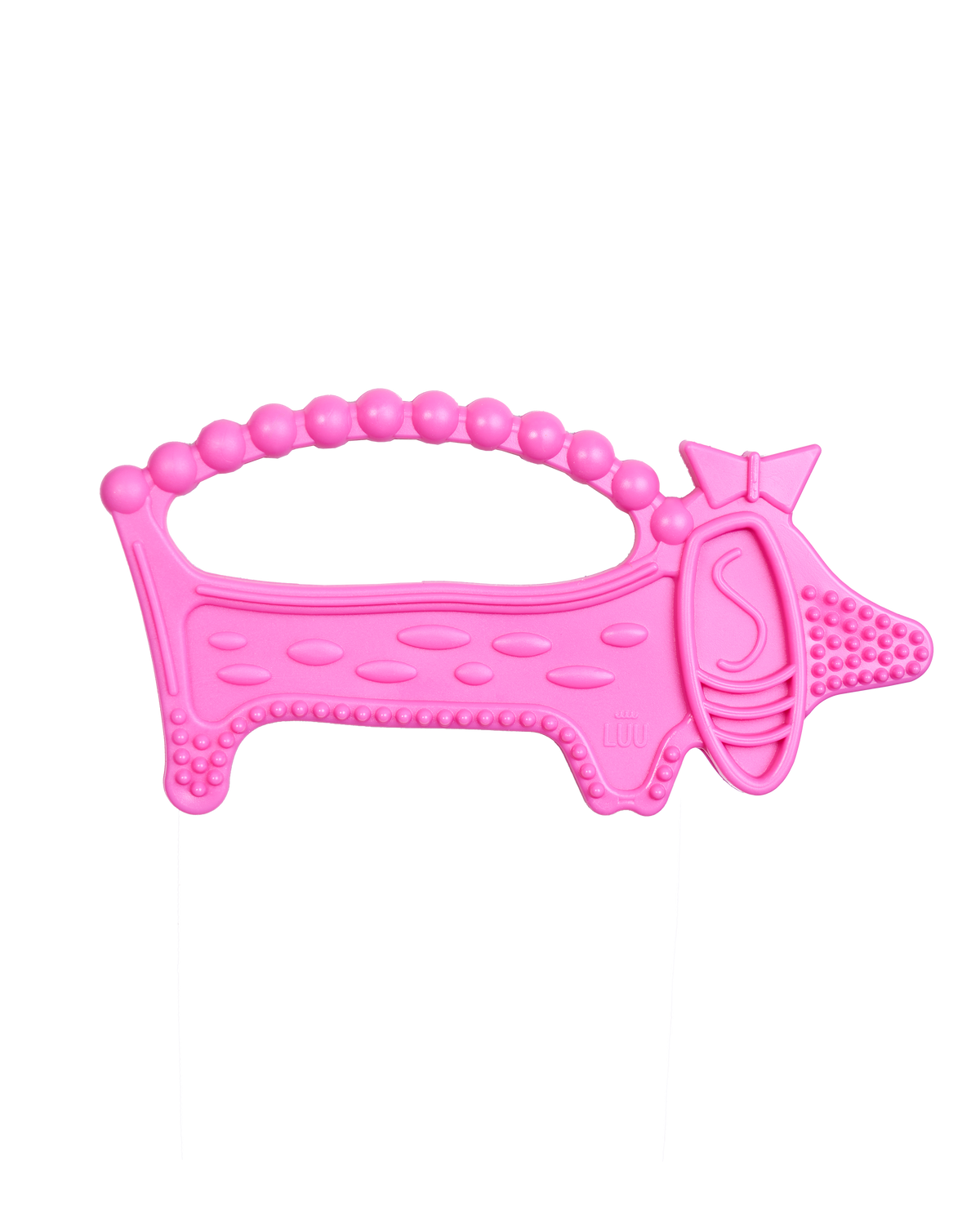 Mordedor sensorial ortodóncico Luuie The Dog Pink - LUU Kids