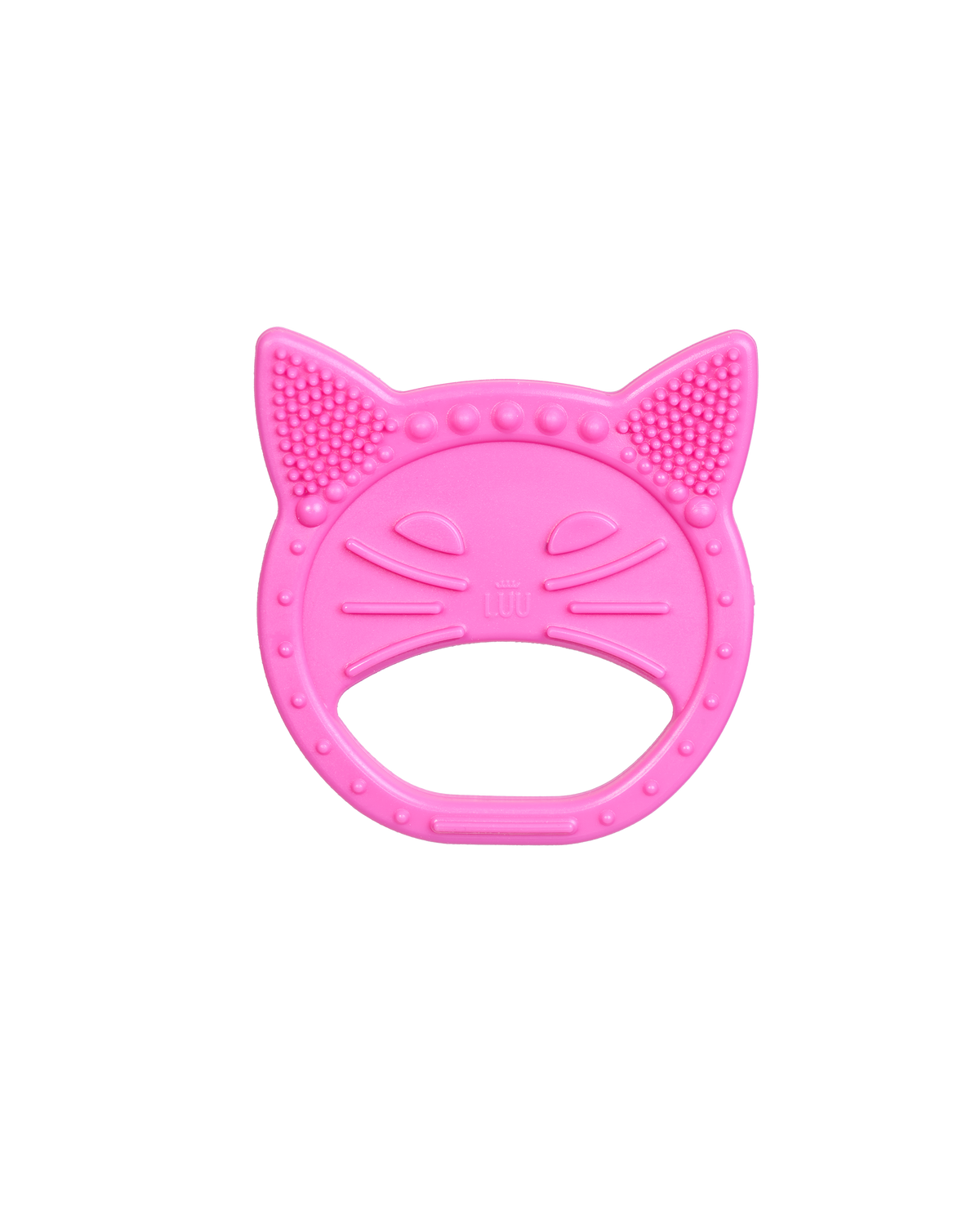 Mordedor sensorial ortodóncico Luuisa The Cat Pink - LUU Kids