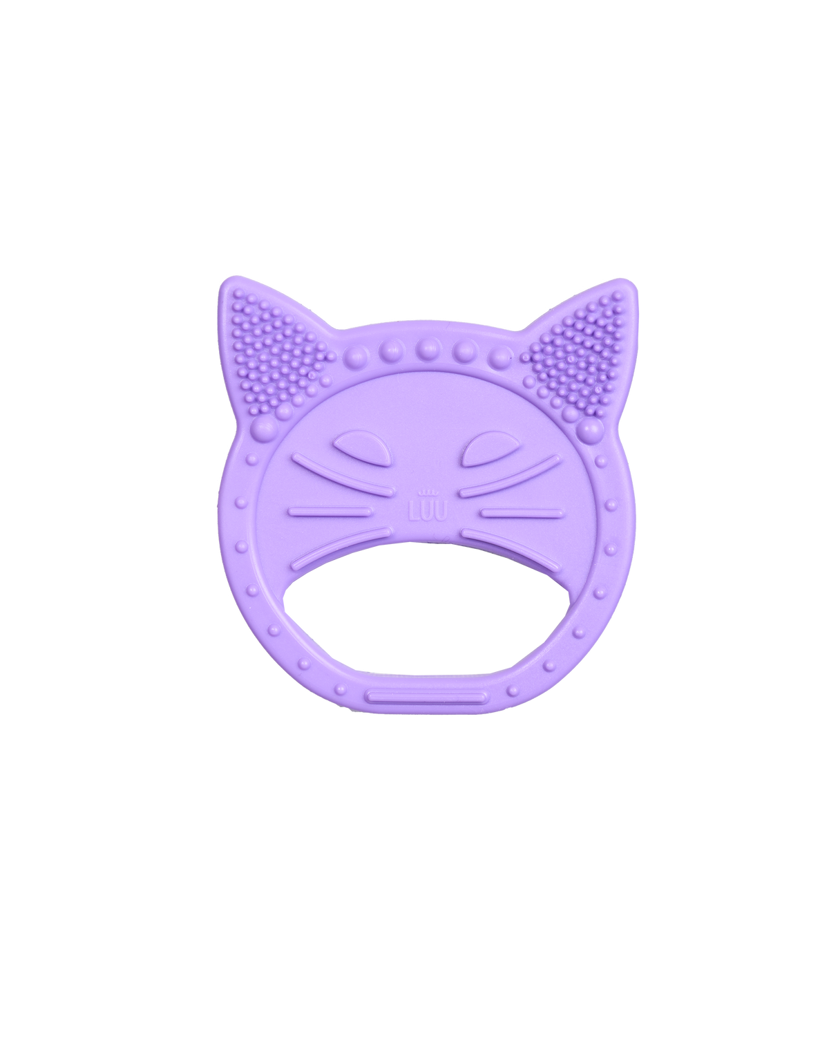 Mordedor sensorial ortodóncico Luuisa The Cat Purple - LUU Kids