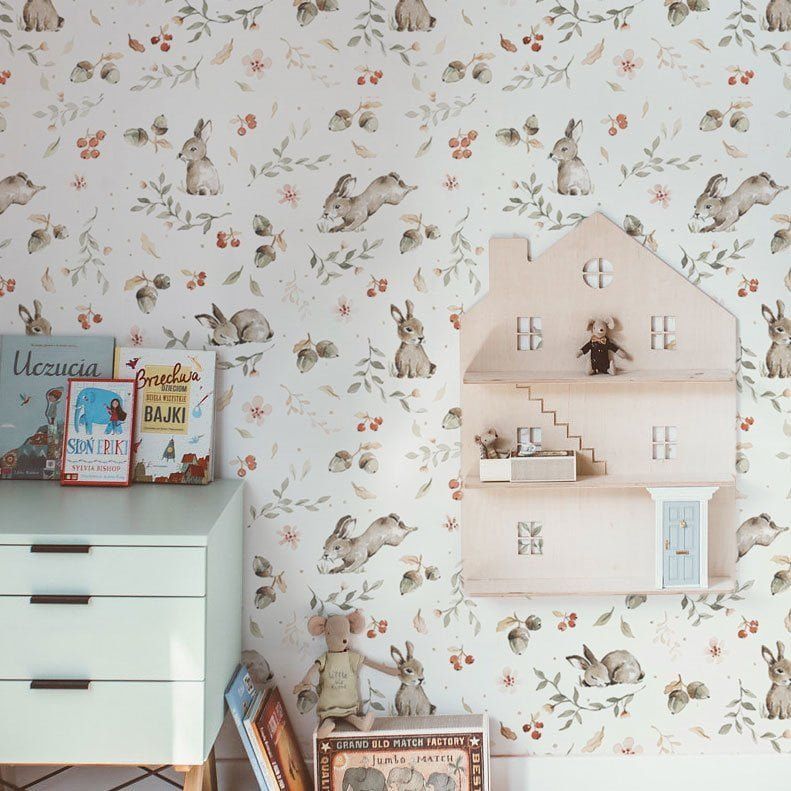 Papel Pintado Conejitos Felices (Happy Rabbits Tapeta) – Dekornik