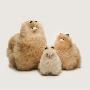 Peluche de Alpaca Huacaya Natural – Hecho a Mano en Perú - BLONDE