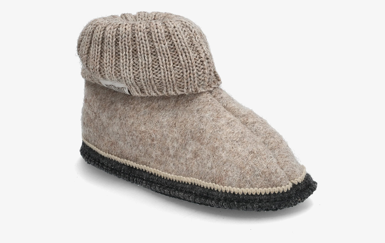 Zapatillas de lana Wool Tøfler Camel Melange - Huttelihut