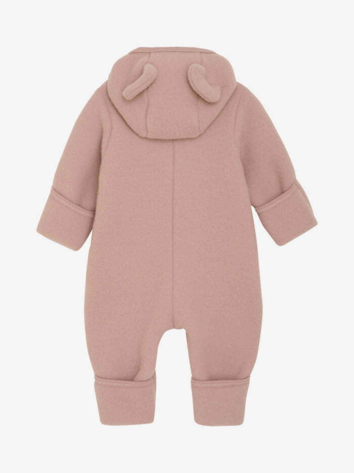 Traje de paseo Pram Suit Ears Wool Fleece Mahogany Rose - Huttelihut