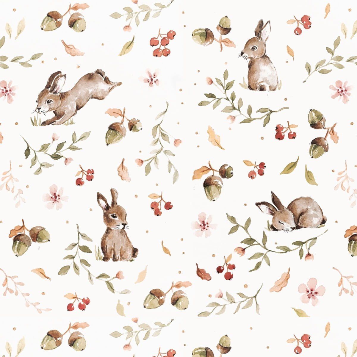 Papel Pintado Conejitos Felices (Happy Rabbits Tapeta) – Dekornik
