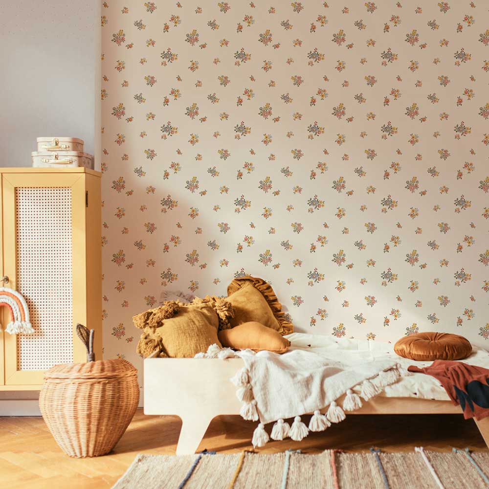 Papel Pintado Pequeñas Flores Fondo Claro (Flowers Minimini Light Tapeta) – Dekornik