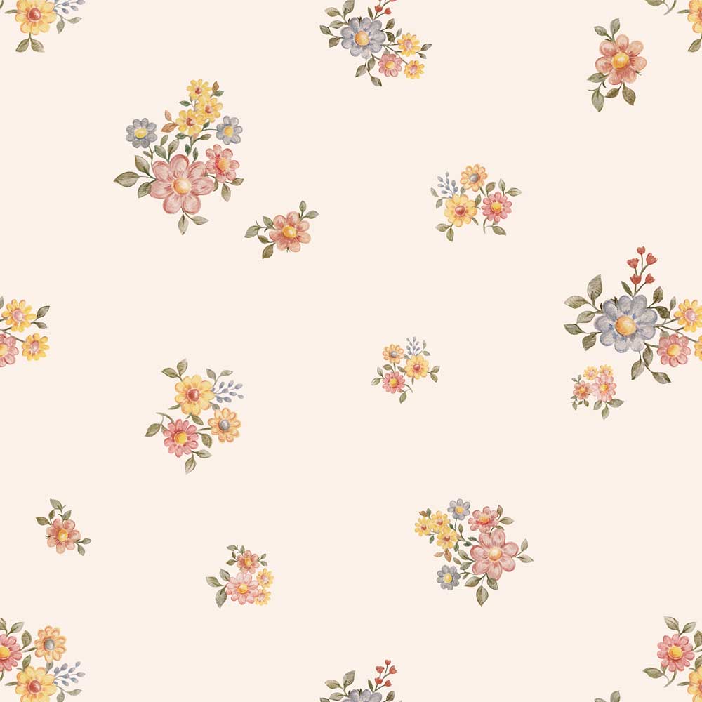 Papel Pintado Pequeñas Flores Fondo Claro (Flowers Minimini Light Tapeta) – Dekornik