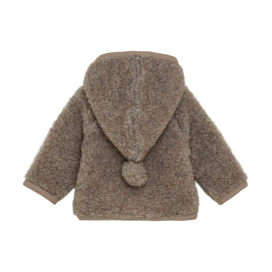 Chaqueta de lana merino Pixie Wool Teddy Camel Melange - Huttelihut