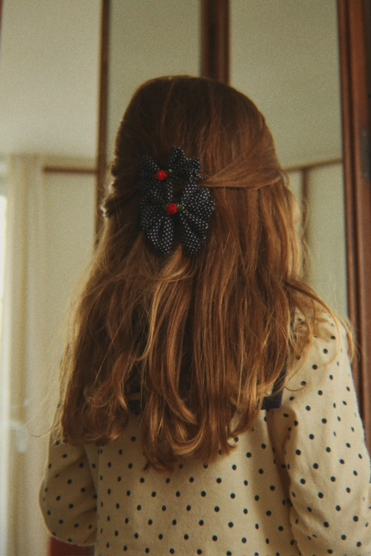 Set de 2 Pinzas de Pelo Lazo Rose Rouge Dot Nuit - Konges Sløjd