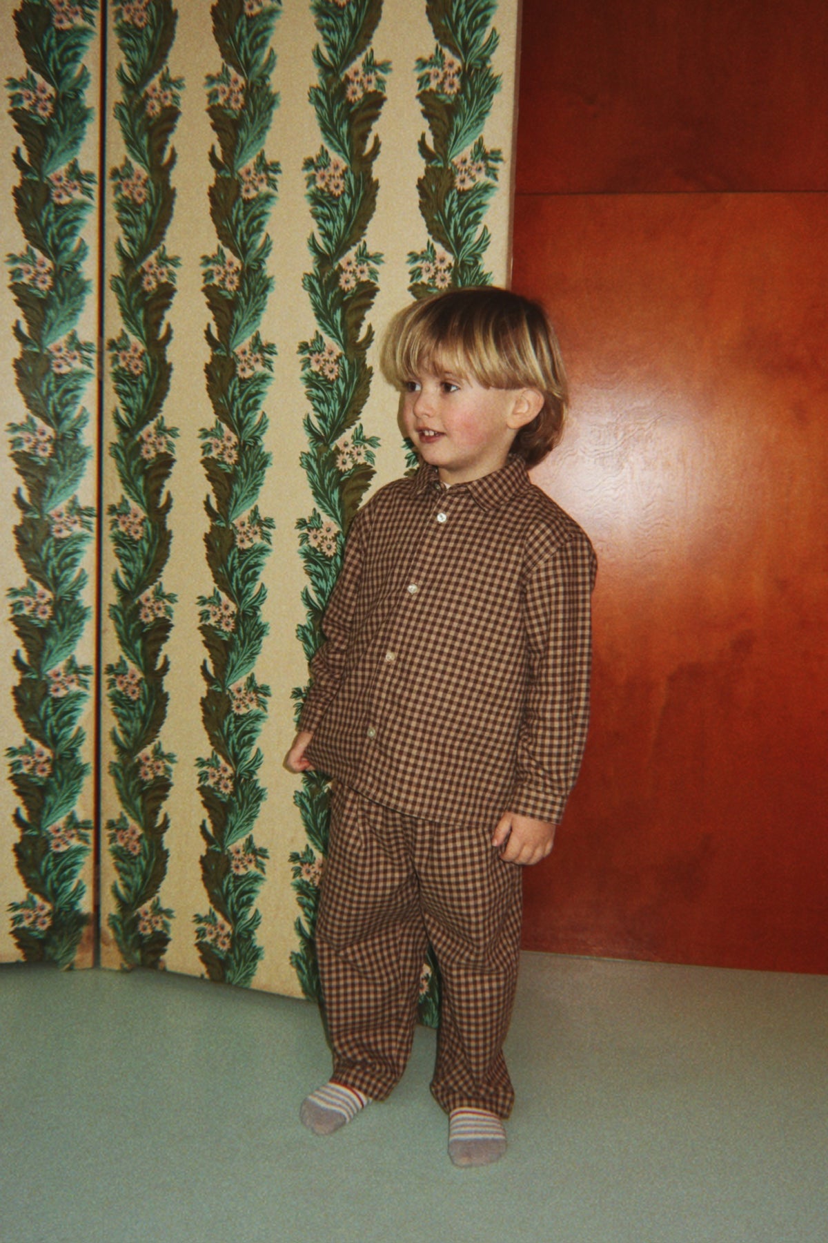Pantalones Foret GOTS Chocolate Check - Konges Sløjd